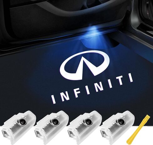 No Fade Car Door Lights Logo Compatible with Infiniti, LED Welcome Lights Accessories for Q50 Q60 Q70 G25 G37 QX50/56/60/70/80 M25/35/37/45/56 FX35/37/45/50 EX25/35/37 in Saudi Arabia