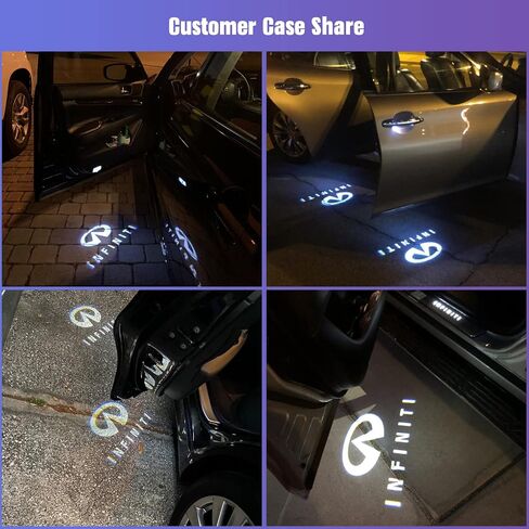 No Fade Car Door Lights Logo Compatible with Infiniti, LED Welcome Lights Accessories for Q50 Q60 Q70 G25 G37 QX50/56/60/70/80 M25/35/37/45/56 FX35/37/45/50 EX25/35/37 in Saudi Arabia