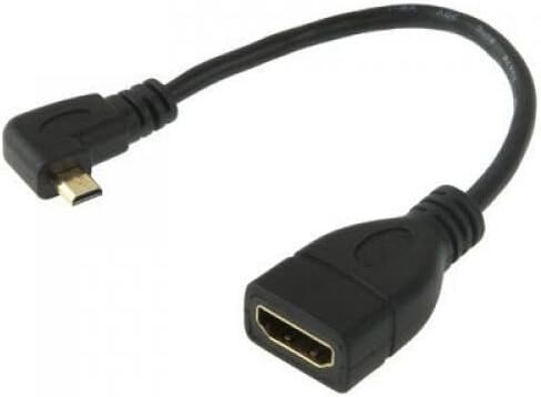Seadream Angled Micro HDMI to HDMI Adapter Cable 6" 15CM 90 Degree Micro HDMI Left-Toward Male to HDMI Female Cable Adapter Connector (Left-Towardl) in Kuwait