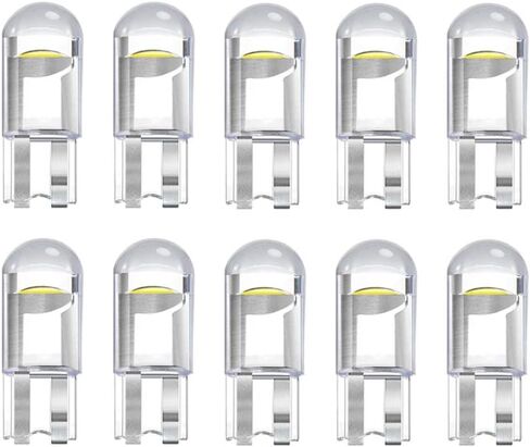 158 LED Bulb W5W 2825 168 192 194, T10 Wedge Base Bulbs 6000K Bright White for Car Side Marker Lights Dome Map Door Courtesy License Plate Taillight 0.5W 10-Pack in Kuwait