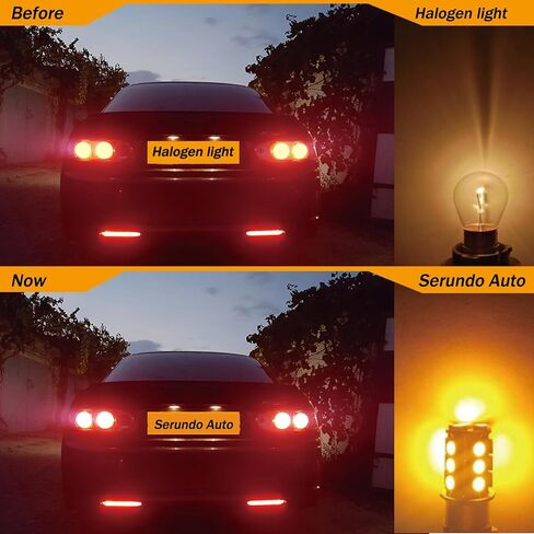 Serundo Auto 1156 Led Bulb, 12V 24V Super Bright 1141 1003 BA15S LED Bulbs Used for Back Up Reverse Lights, Tail Lights, RV lights,Lawn Mower etc. Pack of 2pcs White in Kuwait