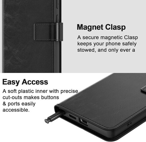 AICase for Galaxy S23 Ultra Wallet Case with [RFID Blocking] PU Leather Flip Folio Strong Magnetic Closure Protective Cover Credit Card Holder Kickstand Men Women for Samsung S23 Ultra 6.8" 2023 in Kuwait