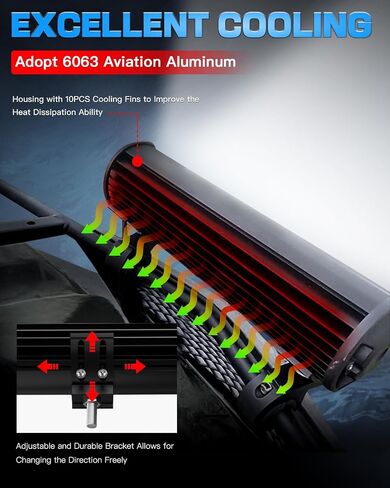 12 Inch LED Light Bar Kit with Wiring Harness Triple Row Spot Flood Combo LED Off Road Driving Lights Bar Work Lights Pod for Trucks UTV ATV Tractor Golf Je-ep Boat in Saudi Arabia