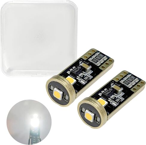 2PCS 194 LED Bulb 6000K, CANBUS Error Free T10 168 2825 W5W LED Light Bulb Replacement, 3030 Chipsets Super Bright LED Bulb for Car Interior Dome License Plate Light (White) in Saudi Arabia