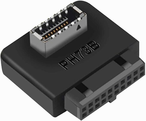 COMeap USB 2.0 to USB 3.2 Gen 1 Header Extension Adapter for Mainboard with Type E Key-A Female Front Panel Socket to 9 Pin Header Internal Conversion Adapter Black in Kuwait