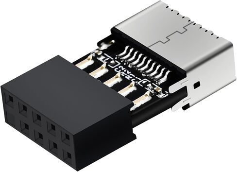 COMeap USB 2.0 to USB 3.2 Gen 1 Header Extension Adapter for Mainboard with Type E Key-A Female Front Panel Socket to 9 Pin Header Internal Conversion Adapter Black in Kuwait