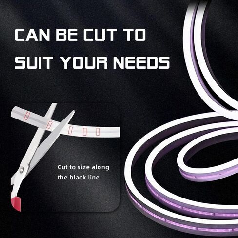 Car LED Strip Light For Trunk, 79Inch IP67 Silicone Waterproof Neon Light Strip Embedded, Flexible Cutting Universal Auto Interior Lights(Pink) in Saudi Arabia