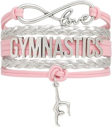 Infinity Collection Gymnastics Bracelet- Gymnastics Bracelet- Gymnastics Jewelry - Gift For Gymnast, Gymnastic Coaches & Teams (Rainbow) in Kuwait