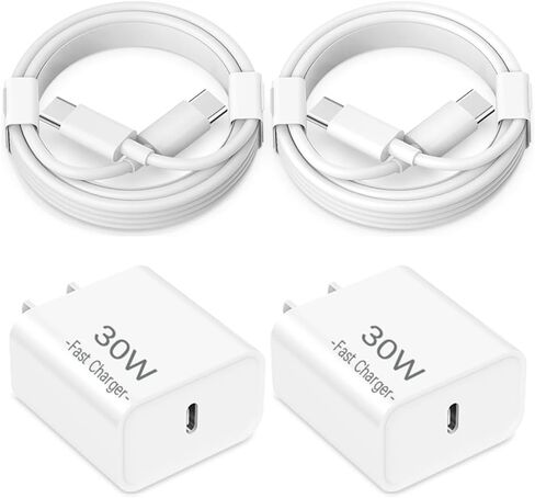 iPhone 16 15 شحن سريع [Apple MFI Certified] 30W USB C Charger Block Type C Charger 2 Pack 6ft Cord متوافق مع iPhone 16/16 Plus/16 Pro/16 Pro Max/iPhone 15/15 Pro Max/Samsung (Green) in Saudi Arabia