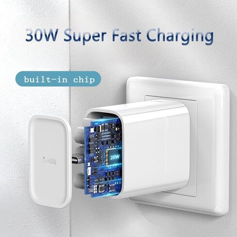 iPhone 16 15 شحن سريع [Apple MFI Certified] 30W USB C Charger Block Type C Charger 2 Pack 6ft Cord متوافق مع iPhone 16/16 Plus/16 Pro/16 Pro Max/iPhone 15/15 Pro Max/Samsung (Green) in Saudi Arabia