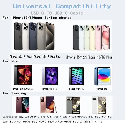iPhone 16 15 شحن سريع [Apple MFI Certified] 30W USB C Charger Block Type C Charger 2 Pack 6ft Cord متوافق مع iPhone 16/16 Plus/16 Pro/16 Pro Max/iPhone 15/15 Pro Max/Samsung (Green) in Saudi Arabia