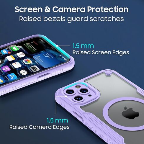 لحالة iPhone 11 Pro Max ، فإن الظهر غير اللامع المتوافق مع Magsafe Magnetic Slim Slim Prochproof Case مع غطاء هاتف حبل الحبل 6.5 بوصة ، أسود in Kuwait