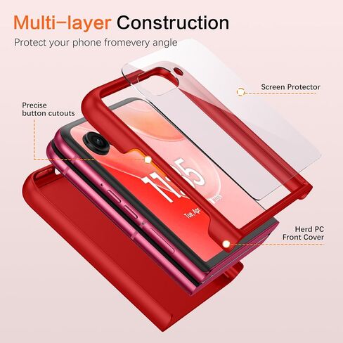 BENTOBEN for Motorola Razr Plus 2024 Case, Razr + 2024 Case with Magasfe & Built-in Screen Protector, PU Leather + Hard PC Shell Ultra Thin Slim Durable Protective Phone Case for Moto Razr+ 2024 in Kuwait