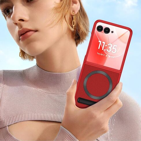 BENTOBEN for Motorola Razr Plus 2024 Case, Razr + 2024 Case with Magasfe & Built-in Screen Protector, PU Leather + Hard PC Shell Ultra Thin Slim Durable Protective Phone Case for Moto Razr+ 2024 in Kuwait