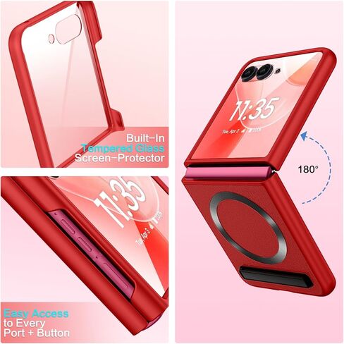 BENTOBEN for Motorola Razr Plus 2024 Case, Razr + 2024 Case with Magasfe & Built-in Screen Protector, PU Leather + Hard PC Shell Ultra Thin Slim Durable Protective Phone Case for Moto Razr+ 2024 in Kuwait