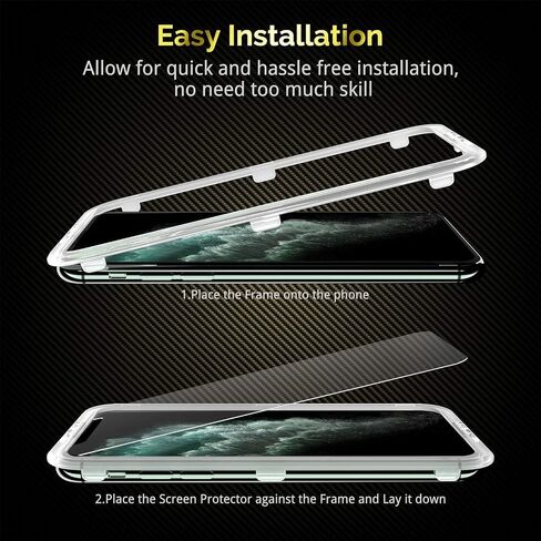 UNBREAKcable Screen Protector for iPhone 11 Pro Max iPhone Xs Max 2-Pack 6.5", Double Defense 9H Hardness HD Tempered Glass Screen Protector for iPhone 11 Pro Max/Xs Max with Easy Installation Frame,UBMU153 in Saudi Arabia