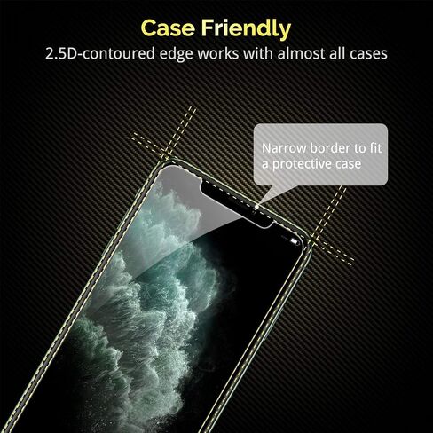 UNBREAKcable Screen Protector for iPhone 11 Pro Max iPhone Xs Max 2-Pack 6.5", Double Defense 9H Hardness HD Tempered Glass Screen Protector for iPhone 11 Pro Max/Xs Max with Easy Installation Frame,UBMU153 in Saudi Arabia