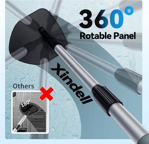 XINDELL Windshield Cleaner Tool – 360° Rotating Car Window Cleaning Kit with Extendable Handle, 4 Microfiber Pads, for Auto Windshield, Interior Glass, Trucks, SUVs, RVs, and Home Use in Saudi Arabia