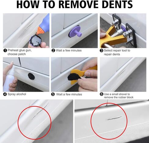 WUPP Paintless Car Dent Repair Tools, Auto Body Dent Removal kit Dent Puller Set for Hail Damage Door Dings Repair in Saudi Arabia