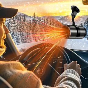 Car Heater, 12V 150W Portable Car Heater and Defroster That Plug in Cigarette Lighter, Fast Heating Defrost Defogger, Windscreen Defogger Window Defroster for Vehicle