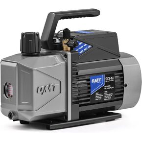 مضخة فراغ Orion Motor Tech 2 المرحلة A2L ، 5 CFM 1/2 HP مضخة فراغ الإشعال من مرحلتين من مرحلة الإشعال لـ R1234YF R32 R134A R22 R410A مع 1.5 ميكرون من الفراغ النهائي ، مضخة HVAC Auto HVAC