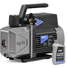مضخة فراغ Orion Motor Tech A2L ، 3.5 CFM 1/4 HP مرحلة واحدة مضخة الإشعال الإشعال لمضخة الإشعال لـ R1234YF R32 R134A R22 R410A مع 15 ميكرون في نهاية المطاف ، مضخة HVAC Auto HVAC