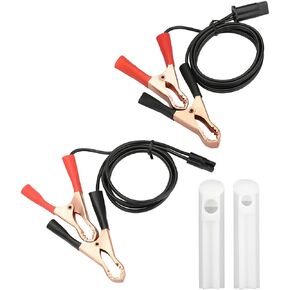 4PCS Automotive Fuel Injector Cleaning Kit,Car Accessories Fuel Injector Flush Cleaner Adapter DIY Cleaning Tool Kit with Test Lead,Suitable for Any 12-24V Car,Motorcycle,Electric Car,ATV