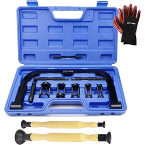 Valve Spring Compressor Set, 10-Piece Valve Spring Removal Tool & 2-Piece Valve Lappers, Small Engine Valve Spring Compressor, Designed for Motorcycle, ATV, Car