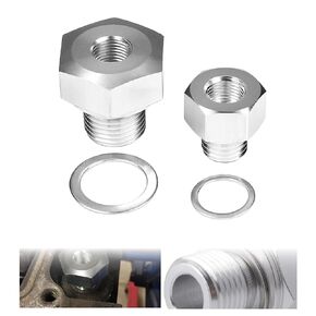 M16x1.5 & M12x1.5 to 1/8 NPT Oil Pressure Sensor Adapter, Compatible with All GM LS Engines (LS1/LSX/LS3 4.2L/4.3L/4.8L/5.3L/6.0L/6.2L), Special Accessory for LS Swap