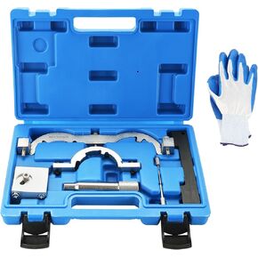 Turbo Engine Timing Tool Kit, Camshaft Holding Locking Tool Set with Case & Gloves, Engine Camshaft Alignment Tool Set Compatible with Chevy, Vauxhall, Opel 1.0L/1.2L/1.4L Engines