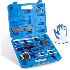 20Pcs Camshaft Timing Tool Kit Flywheel Locking Tool Compatible for Ford Fiesta Fusion Focus Volvo Mazda 1.4 1.6 1.8 2.0 Di TDCi TDDi ECOBOOST 1.6 Ti-VCT 1.5 1.6 VVT