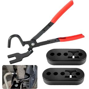Exhaust Hanger Removal Tool Kit with 2PCS 4 Hole Exhaust Hangers,Universal Exhaust Hanger Pliers for Quick Removal Muffler Hanger,Essential Exhaust Hanger Tool Car Accessories