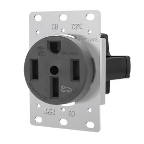NEMA 14-50R Outlet-منفذ الطاقة العالية ، يدعم ما يصل إلى 50 أمبير ، 125/250 فولت ، مثالية للسيارات الكهربائية ، RVs ، والأجهزة الكبيرة ، والتصميم الثقيل ، 3 أحذية.