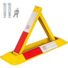 Foldable Parking Barrier,Car Parking Lock Manual Lockable Parking Space Block with Keys,Private Parking Space Lock for Shopping Malls, Hotels,Office,Airports