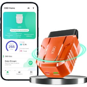 قارئ Scanner OBD2 قارئ Bluetooth اللاسلكي الأداة المسحّب التشخيصي التلقائي لـ iOS & Android لاختبار الأداء Bluetooth 5.4 CAR CAP