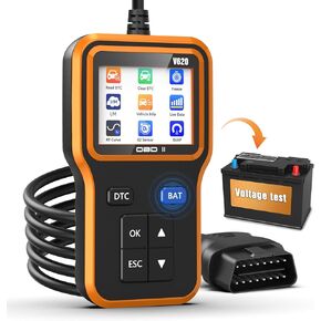 OBD2 Scanner with Upgrade Battery Tester - Diagnostic Tool for Cars That Check Engine Light & Emissions Readiness Read and Clears Vehicle Error Codes for All OBD II Protocol Vehicles Since 1996
