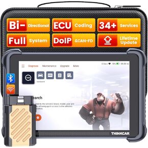 ThinkCar ثنائية الاتجاه أداة المسح الضوئي ، ThinkScan 689BT جميع أداة تشخيص السيارات في النظام ، Bi Directional OBD2 مع ترميز ECU ، 34 خدمات ، FCA Autoauth ، canfd و doip ، تحديث لاسلكي