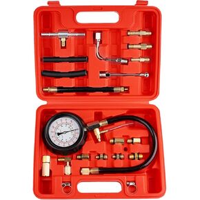 0-140psi طقم اختبار ضغط الوقود ، مقياس ضغط حقن حقن الوقود ، أداة تشخيص اختبار ضغط المضخة للوقود لسيارات البنزين والشاحنات والدراجات النارية و RVS