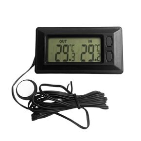 مقياس الحرارة الرقمي للسيارة الرقمية أو فهرنهايت أو شاشة LCD الرقمية من أجل السجلات الداخلية والخارجية ، والحد الأقصى والحد الأدنى لسجلات درجة الحرارة ، من السهل القراءة