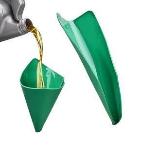 Silicone Reusable Flexible Funnel, Versatile Flexible Folding Funnel Tool, Flexible Oil Draining Tools for Oil Change,Easy to Clean,Leak-Free, (14.8 * 6.8Inch)