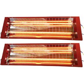 DYRABREST 2000W Baking Infrared Paint Curing Lamp, 1 Set of 2pcs Automotive Infrared Curing Lights 110V Body Repair Paint Curing Systems for Automobile Paint Booths, Furniture Paint Booths