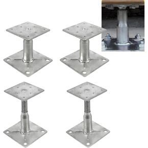 Ryanstar Racing RV Steps Stabilizer Superalizer دعم الأرضية - مجموعة من 4 ، مثالية لرسومات الأرضية ، ملحق المسمار الصغير (3.5 "إلى 6") امتداد)