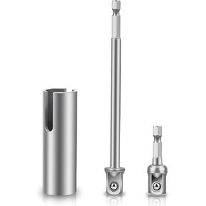 Sunjoyco trailer jack charing adapter ، مقبض جاك كرنك من الفولاذ المقاوم للصدأ مع 2 بتات محول ل RV مقص جاك جاك