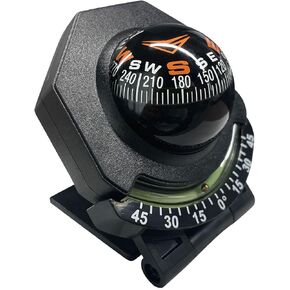 Car Compass, Car Dashboard Compass Ball with Slope Meter, Adjustable Night Vision Compass, Universal Car Accessories for Car, Boat, Truck