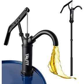 Lever Action Barrel Pump,55 Gallon Drum Pump, For Fuels, Chemicals, Corrosive Liquids, Water Based Fluids, Fits 5 to 55 Gallon Drums & Barrels (Reinforced PP - High Corrosion Resistance)