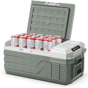 Alpicool 12 Volt Refrigerator 12V Car Fridge 16 Quart Portable Refrigerator for Car 12/24V DC 110~240 Volt AC for Truck RV Camper SUV Portable Freezer Electric Cooler for Camping (-4℉-68℉)
