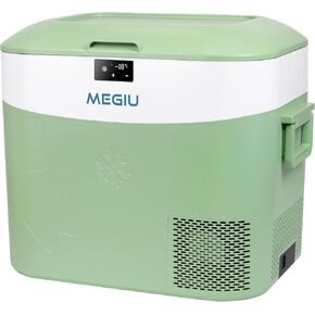 Car Refrigerator Portable Car Fridge 12V Refrigerator 23 Quart (22 Liter) Freezer Compressor Cooler 12V/24V DC 110～240 V AC for Outdoor Camping Travel Home Use -18℃~+15℃ (Blue)