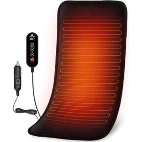 12V/24V Car Heated Blanket for Back Pain Relief, CooCoCo 12" x 24" Car Electric Blanket with 5 Heat Setting, Auto-Off, FSA HSA Eligible Heated Blanket for Travel, Ideal Gifts for Women Men Mom Dad