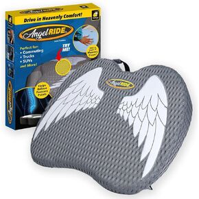 Auto Cushion with Memory Foam, AS-SEEN-ON-TV, Advanced Lumbar Helps Relieve Pressure Points, Molds to Any Body, Drive in Heavenly Comfort in Any Vehicle, Breathable, Washable Cover