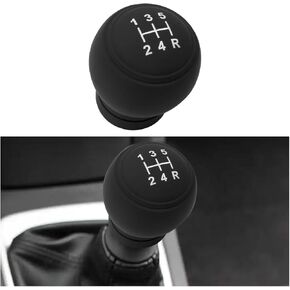 BESULEN Car Gear Shift Knob Cover, Anti-Slip Silicone Vehicle Knob Gear Stick Protector, Automotive Shifter Transmission Protective Cover, Universal Interior Accessories for Most Cars (6-Speed)